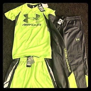 Under Armour Boys Set, pant, shirt, short